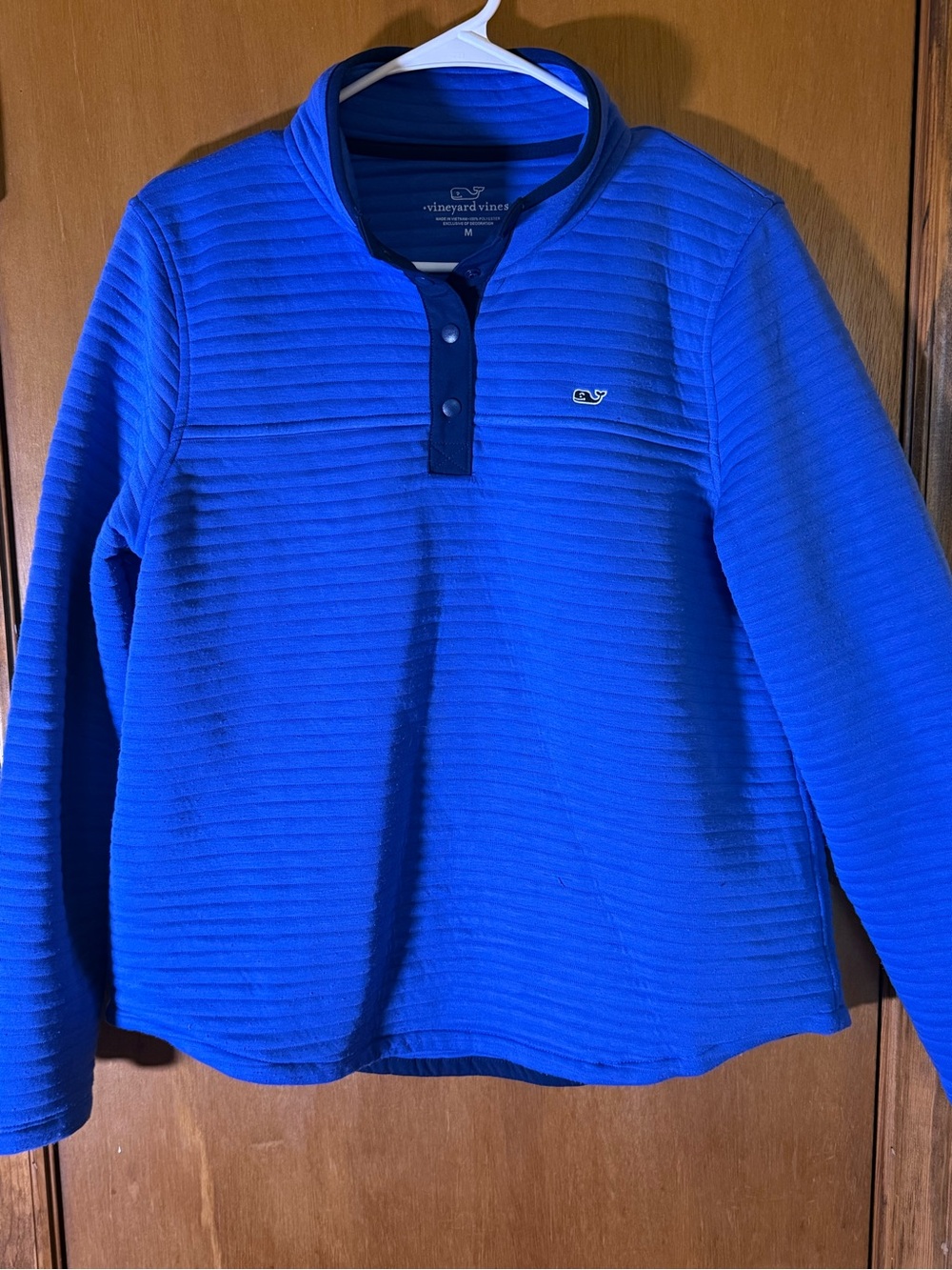 Vineyard Vines Quilted Navigator Quarter-Snap Pullover Women’s M Blue - Picture 2 of 8